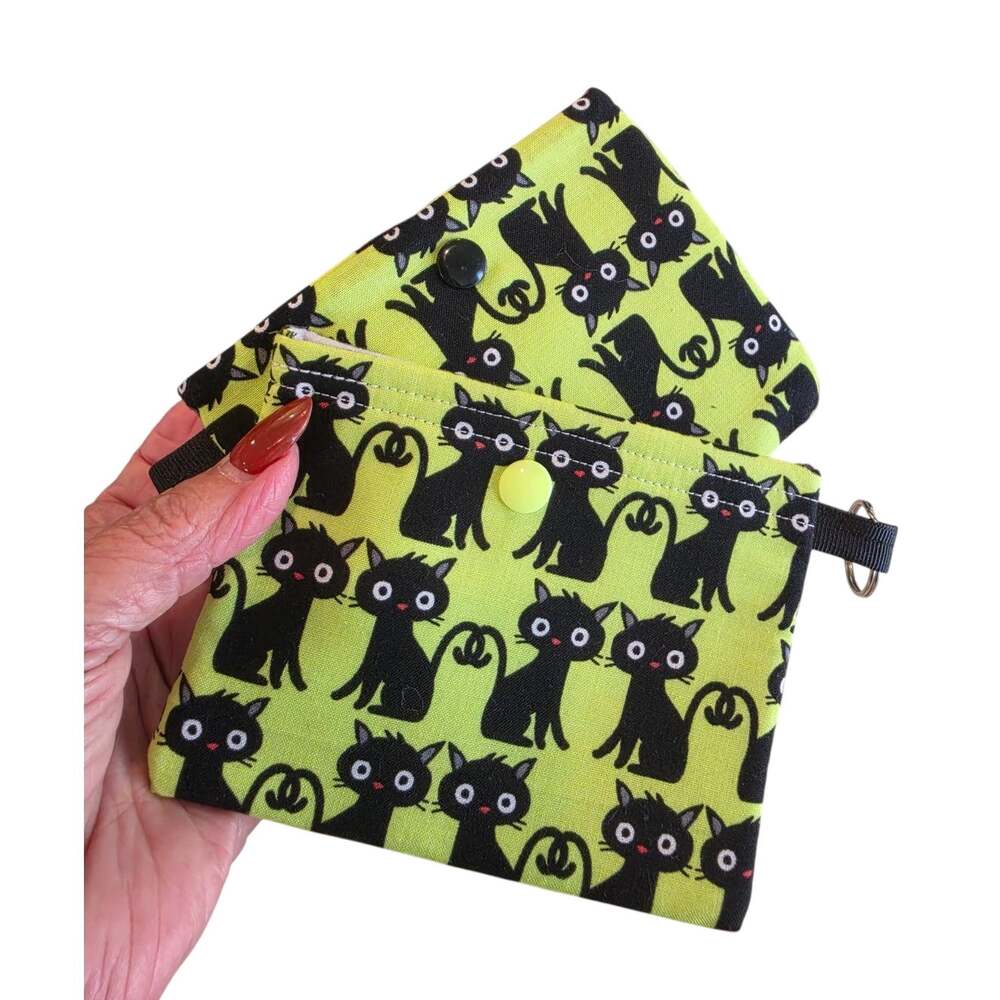 Got cats? Mischivious Black Cats snap wallet pouche set of 2